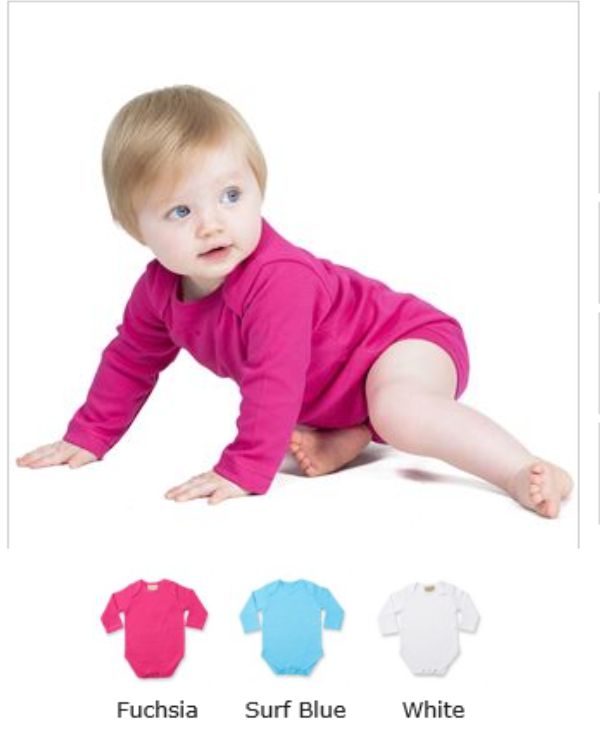 Larkwood LW52T long sleeve Baby Bodysuit  Larkwood LW52T long sleeve Baby Bodysuit